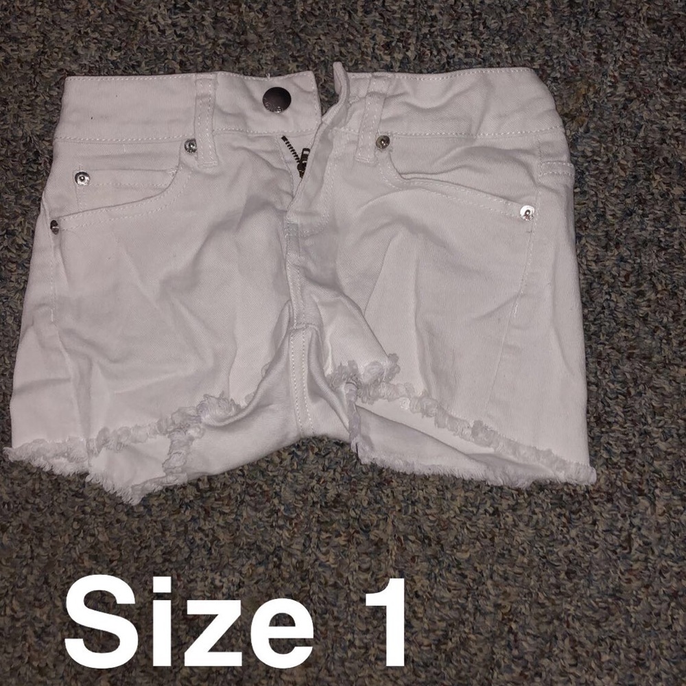 White Jean shorts